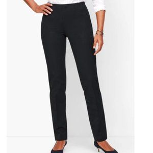 Talbots Side Zip Stretch Straight Leg Black Pants. High Rise. Size 8